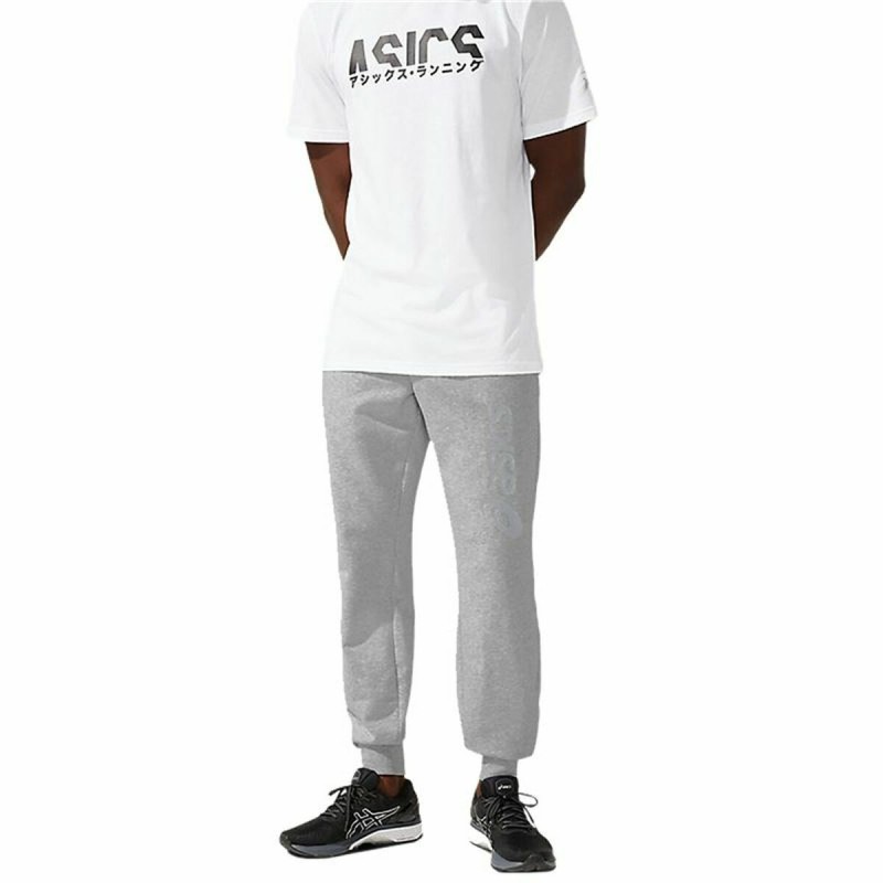 Pantalon de sport long Asics Big Logo Gris Homme