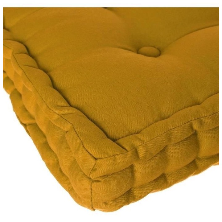 Coussin de sol - 40 x 40 x 8 cm - Ocre