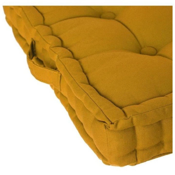 Coussin de sol - 40 x 40 x 8 cm - Ocre