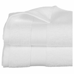 Serviette de toilette Atmosphera Coton Blanc 450 g/m² (100 x 150 cm)