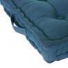 Coussin de sol Dorian - 40 x 40 cm - Bleu canard