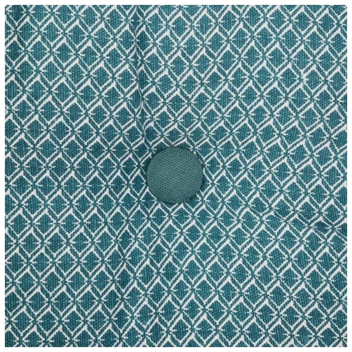 Coussin de sol en coton - 40 x 40 x 8 cm - Bleu canard