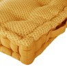 Coussin de sol en coton - 40 x 40 x 8 cm - Ocre