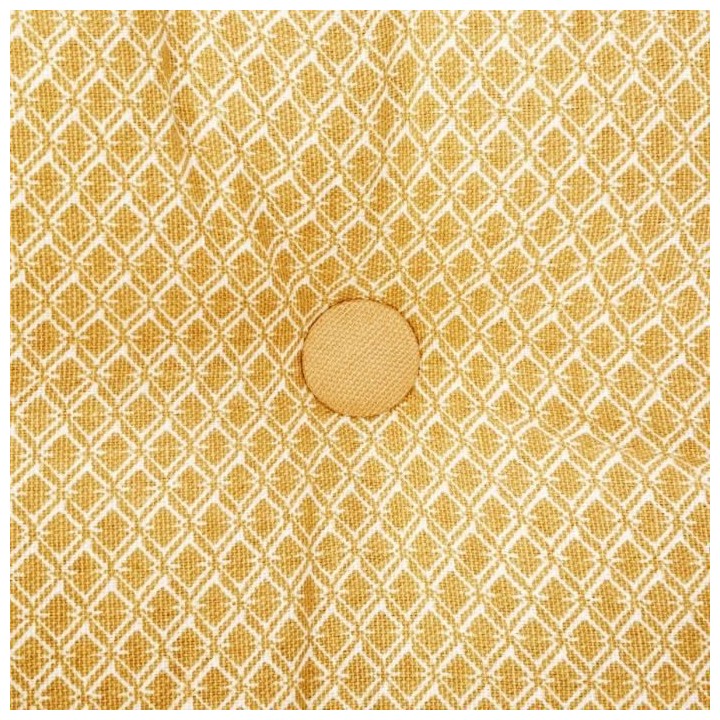 Coussin de sol en coton - 40 x 40 x 8 cm - Ocre