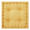 Coussin de sol en coton - 40 x 40 x 8 cm - Ocre