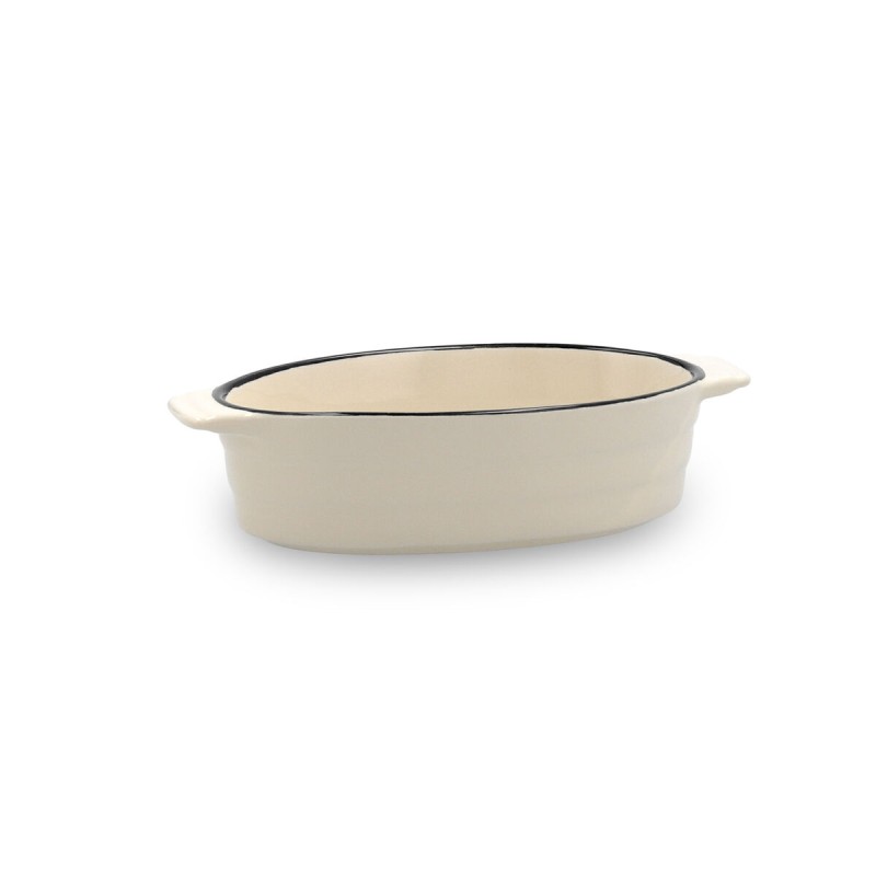 Casserole Quid Cocco Ovale Céramique Blanc (19 x 10,5 x 5 cm) (Pack 12x)