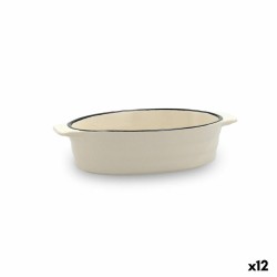 Casserole Quid Cocco Ovale Céramique Blanc (19 x 10,5 x 5 cm) (Pack 12x)