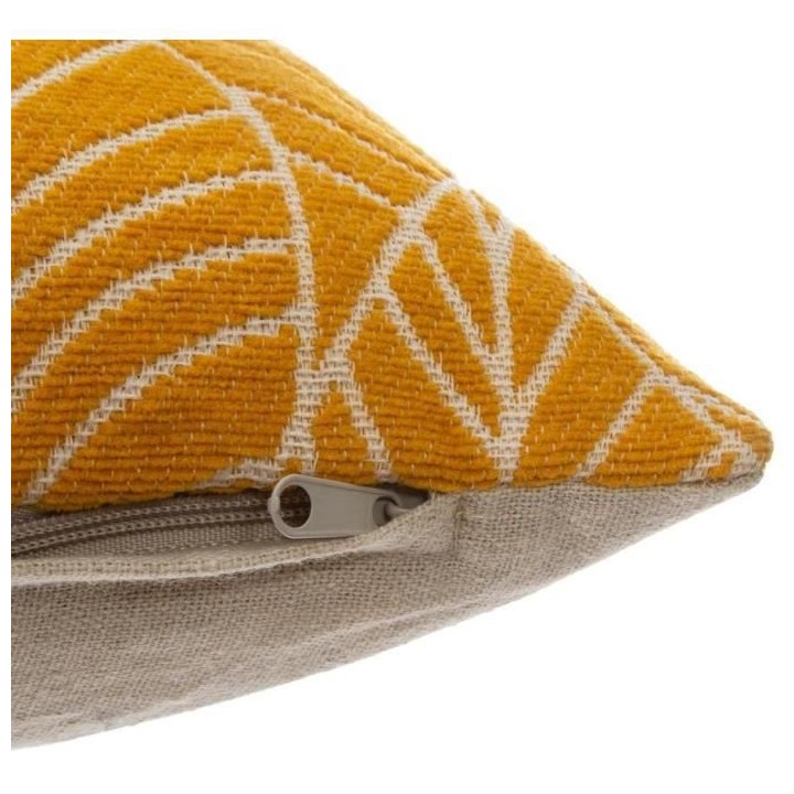 Housse de coussin Chenille feuille Polyester, coton et viscose - 40x40