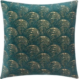 Housse de coussin chenille Art déco - 40 x 40 cm - Vert