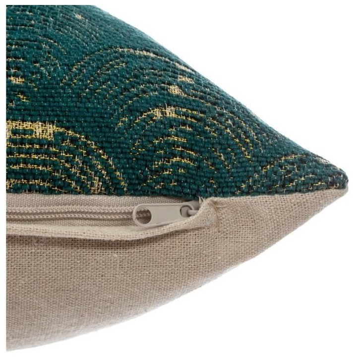 Housse de coussin chenille Art déco - 40 x 40 cm - Vert