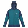 Veste de Sport pour Homme Regatta Hewitts VII Bleu Vert Capuche