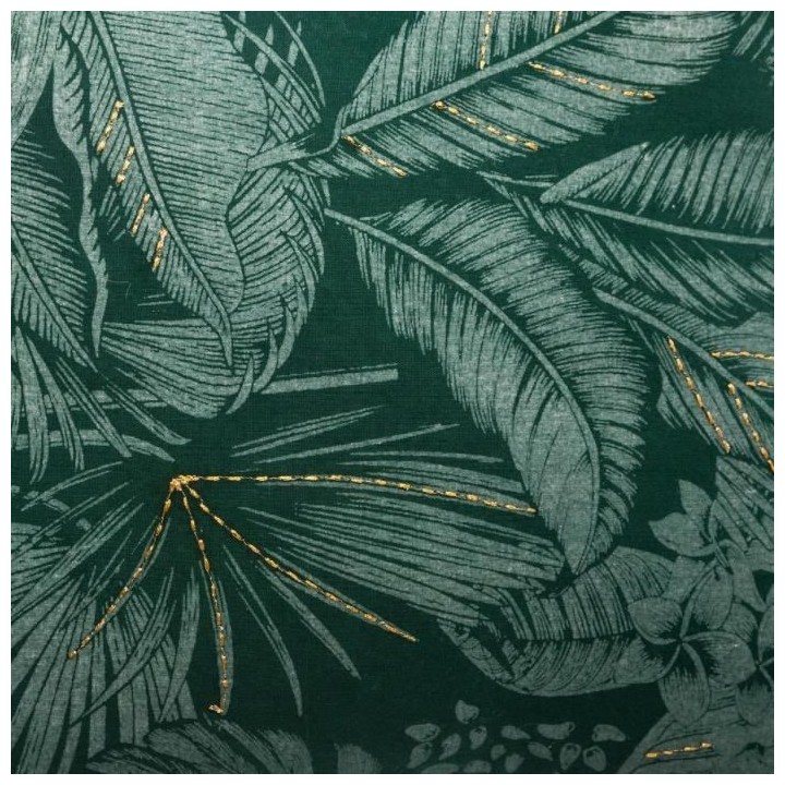 Housse de Coussin Jungle Brodé - 40 x 40 cm - Vert