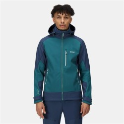 Veste de Sport pour Homme Regatta Hewitts VII Bleu Vert Capuche