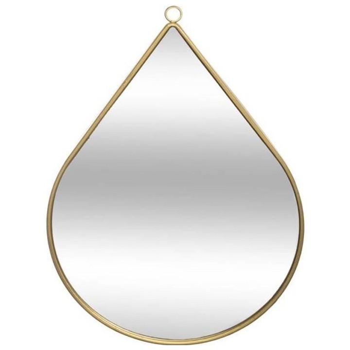 Miroir en forme de goutte - Métal - 28 x 39 cm