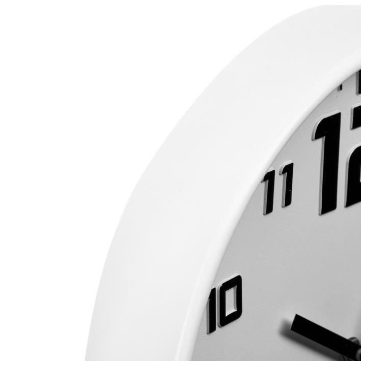 Horloge silencieuse - Ø 30 cm - Blanc