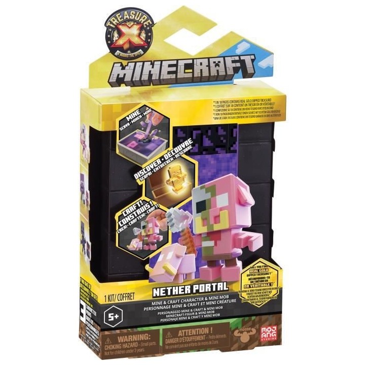 MOOSE TOYS - Nether portal dual craft - Tresor x Minecraft