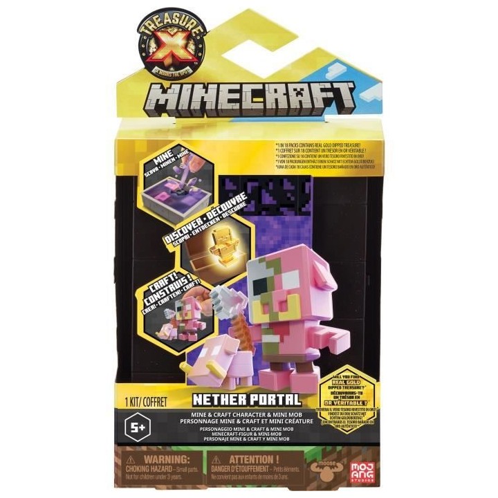 MOOSE TOYS - Nether portal dual craft - Tresor x Minecraft