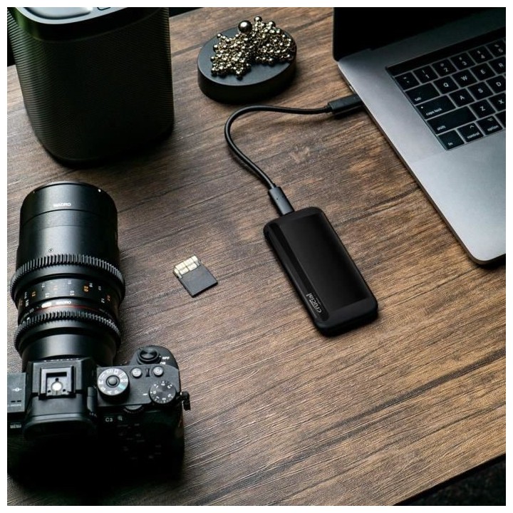 CRUCIAL - Disque SSD externe - X8 Portable - 1To - USB-C 3.1 (CT1000X8