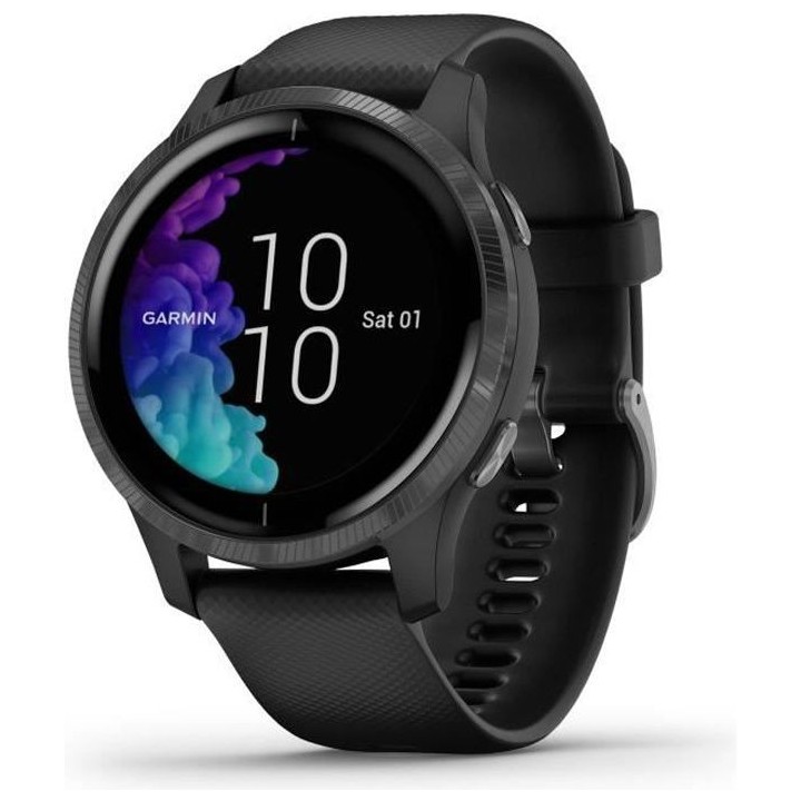 GARMIN Venu - Montre connectée GPS avec écran Amoled - Gray / Noir