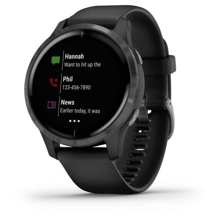 GARMIN Venu - Montre connectée GPS avec écran Amoled - Gray / Noir
