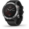 Garmin fenix 6 - Montre GPS multisports haut de gamme - Silver avec bracelet noir