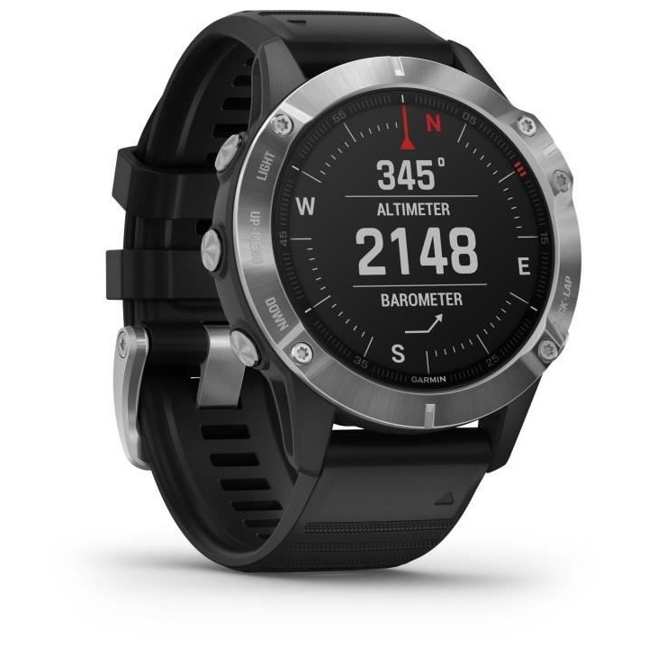 Garmin fenix 6 - Montre GPS multisports haut de gamme - Silver avec br