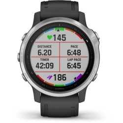 Garmin - Fenix 6S - Silver - Montre connectée GPS Multi-sports & Santé - Haut de Gamme - Garmin Pay - Boîtier 42 mm