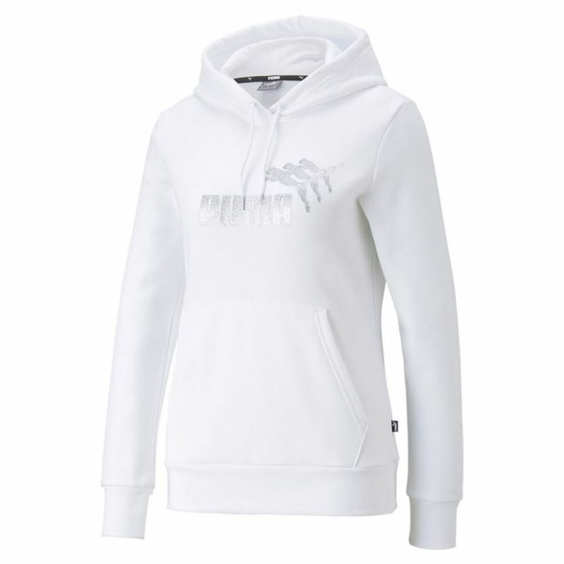 Sweat à capuche femme Puma Metallics Spark Blanc