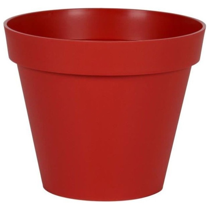 EDA Pot de fleur rond Toscane - Ø 48 x H 40 cm - 43 L - Rouge rubis
