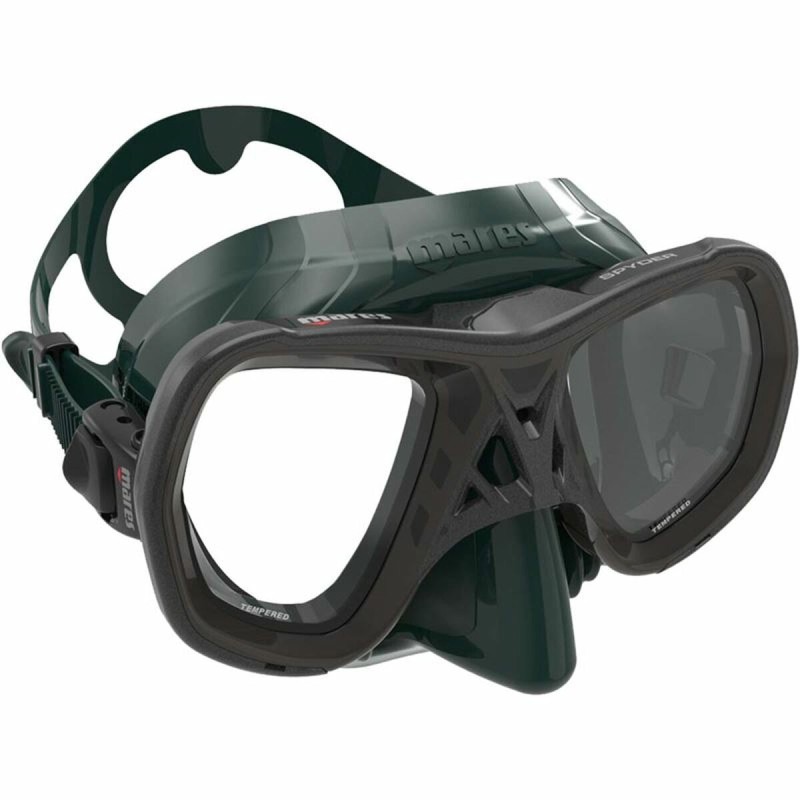 masque de plongée Mares Sypder Noir Taille unique Vert foncé