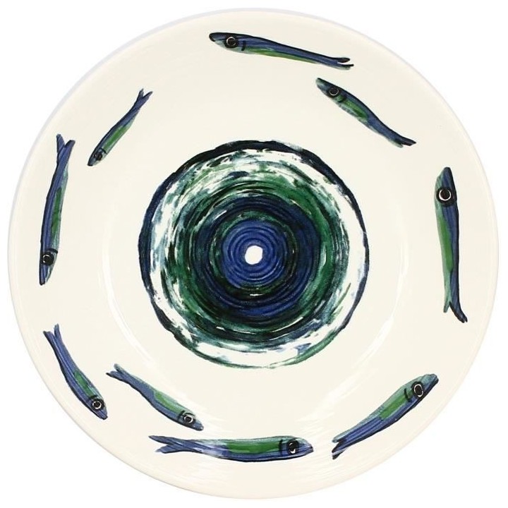 NOVASTYL - Ocean - Lot de 6 Assiettes creuses - Ø21,5 cm - Faience -