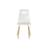 Chaise de Salle à Manger DKD Home Decor 43 x 50 x 88 cm Bois Blanc Caoutchouc Marron Clair