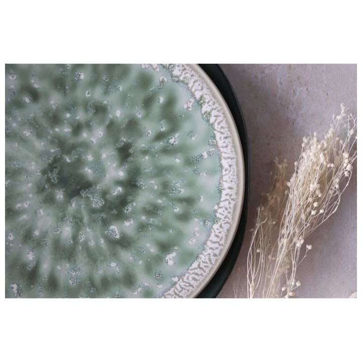 NOVASTYL - Jade - Lot de 6 Assiettes plates - Ø27 cm - Porcelaine - V