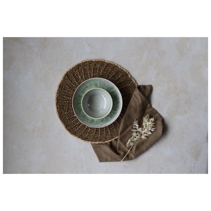 NOVASTYL - Jade - Lot de 6 Assiettes creuses - Ø21 cm - Porcelaine -