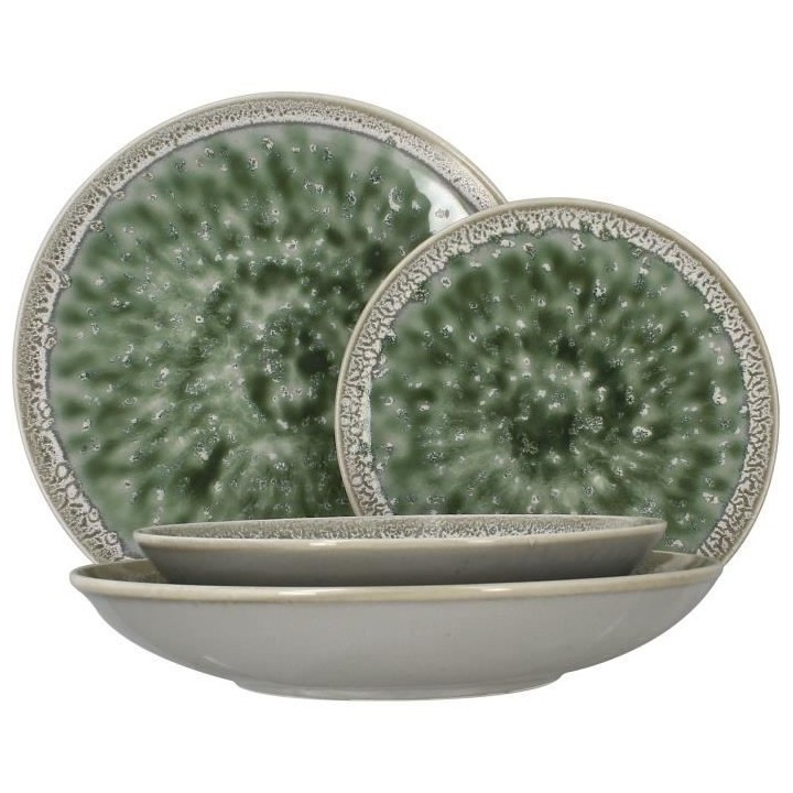 NOVASTYL - Jade - Lot de 6 Assiettes a desserts - Ø20 cm - Porcelaine