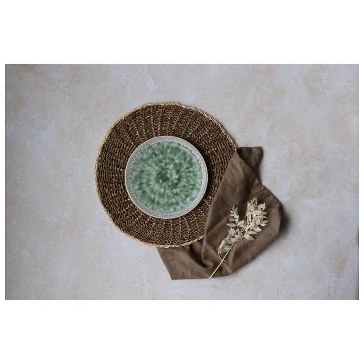 NOVASTYL - Jade - Lot de 6 Assiettes a desserts - Ø20 cm - Porcelaine
