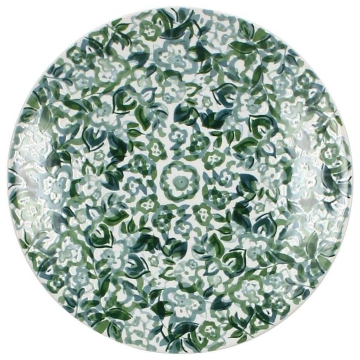 NOVASTYL - Millefleurs - Lot de 6 Assiettes plates - Ø27 cm - Gres -