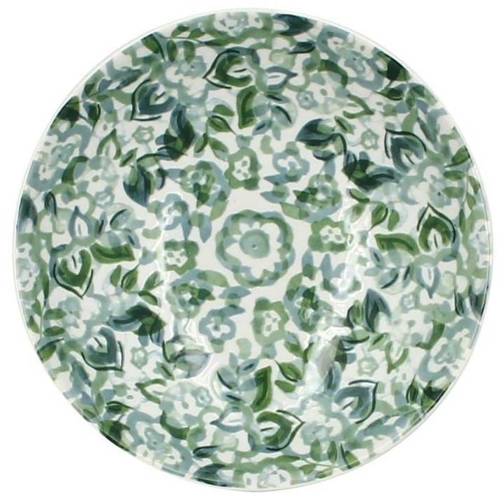 NOVASTYL - Millefleurs - Lot de 6 Assiettes creuses - Ø19 cm - Gres -