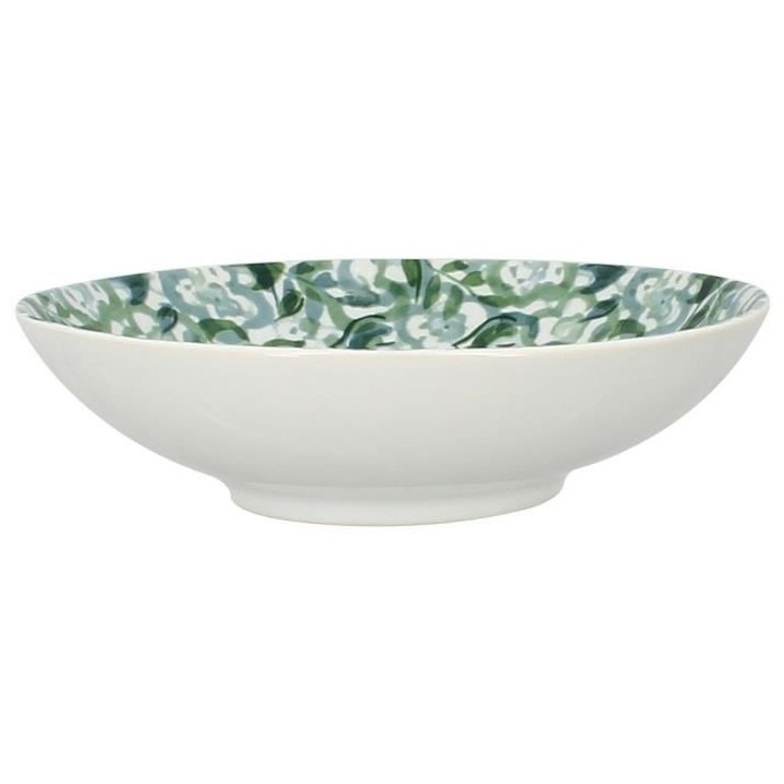 NOVASTYL - Millefleurs - Lot de 6 Assiettes creuses - Ø19 cm - Gres -