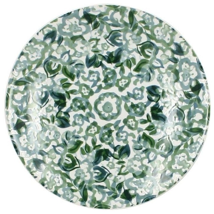 NOVASTYL - Millefleurs - Lot de 6 Assiettes a desserts - Ø20 cm - Gre