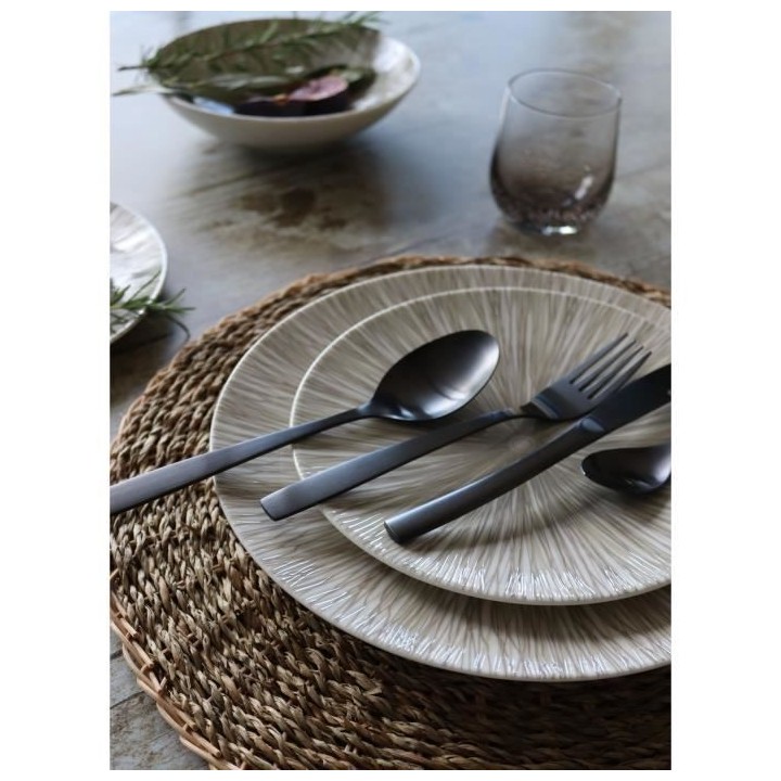 NOVASTYL - Nara - Lot de 6 Assiettes plates - Ø27 cm - Porcelaine - S