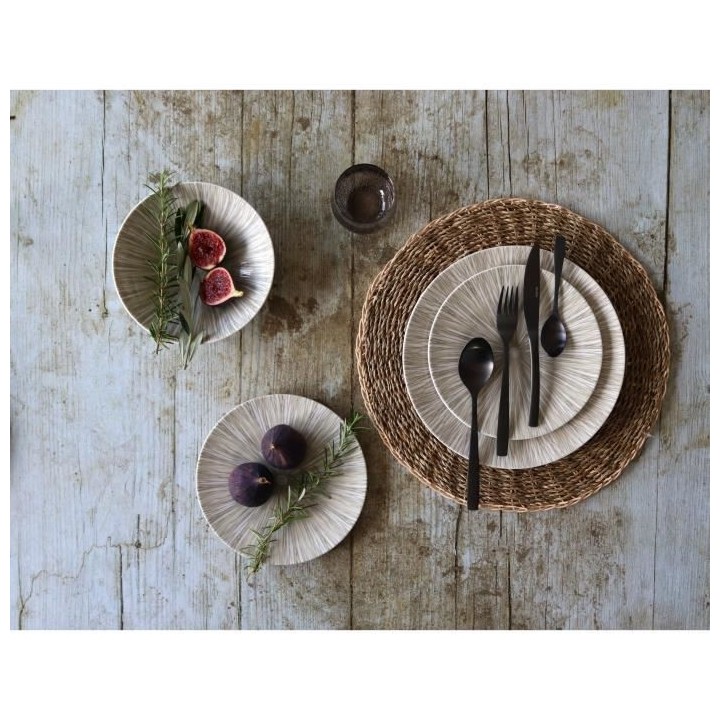 NOVASTYL - Nara - Lot de 6 Assiettes creuses - Ø19,5 cm - Porcelaine