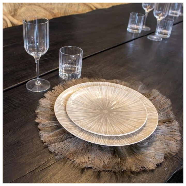 NOVASTYL - Nara - Lot de 6 Assiettes a desserts - Ø21 cm - Porcelaine