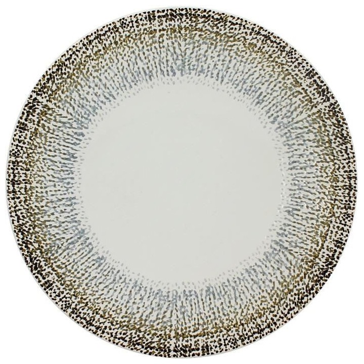 NOVASTYL - Alma - Lot de 6 Assiettes plates - Ø27 cm - Gres - Blanc e