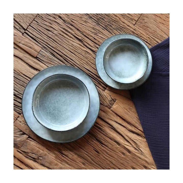 NOVASTYL - Aronal - Lot de 6 Assiettes a desserts - Ø20,5 cm - Gres -