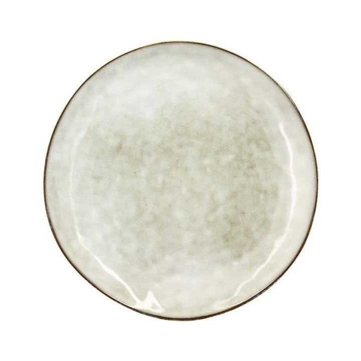 NOVASTYL - Aronal - Lot de 6 Assiettes plates - Ø27,5 cm - Gres - Ble