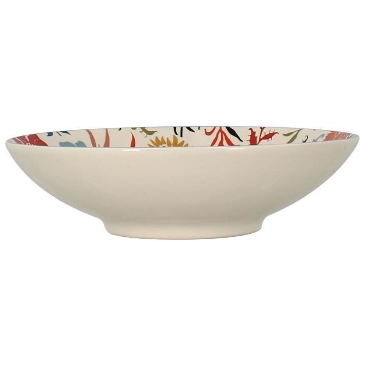 NOVASTYL - Jaipur - Lot de 6 Assiettes creuses - Ø19 cm - Gres - Déc