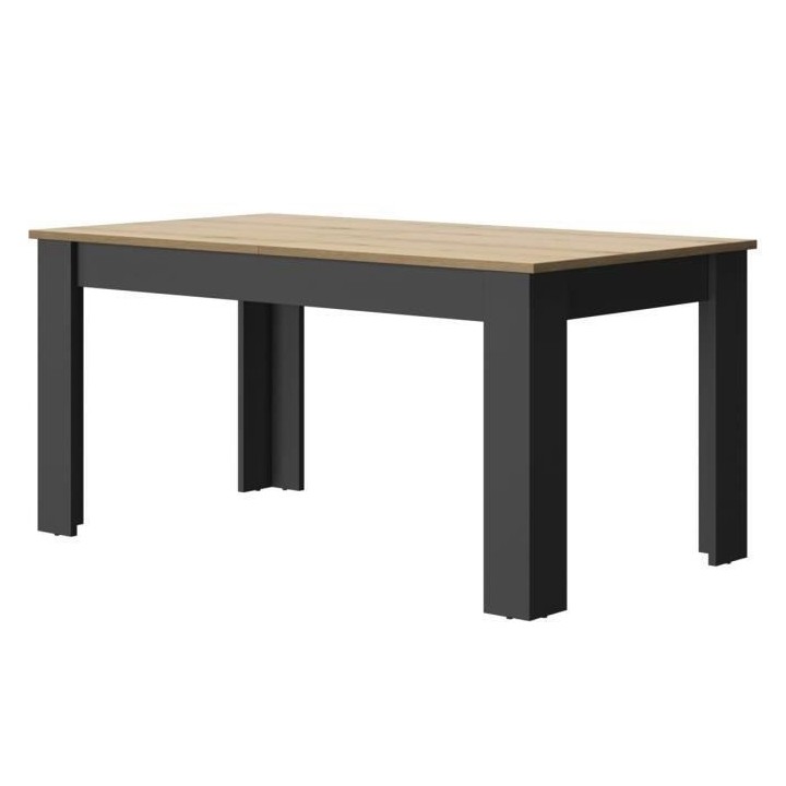 Table a manger pour 4 a 8 personnes - Rectangulaire + allonge - Style