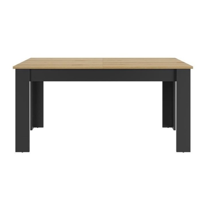 Table a manger pour 4 a 8 personnes - Rectangulaire + allonge - Style
