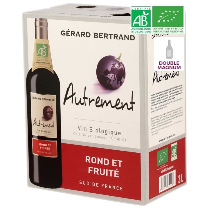 BIB 3L Gérard Bertrand Autrement Rouge VIN DE France - Vin rouge de F
